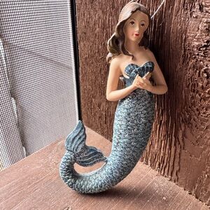 Blue Mermaid Figurine resin ornament